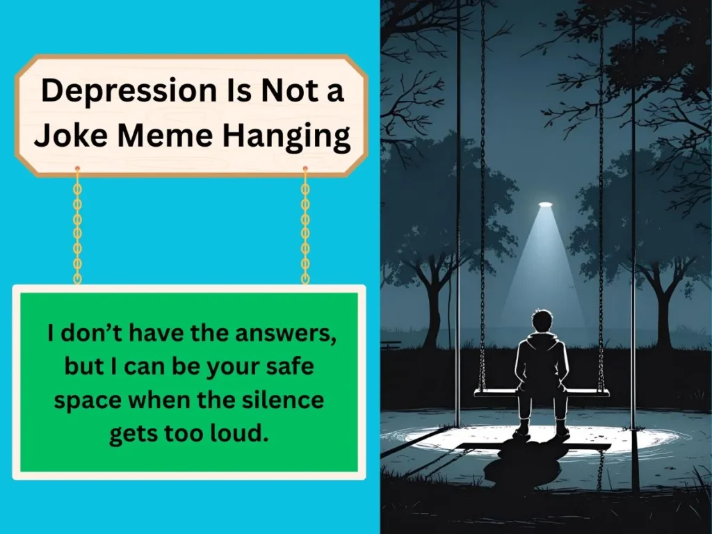 Depression Is Not a Joke Meme Hanging