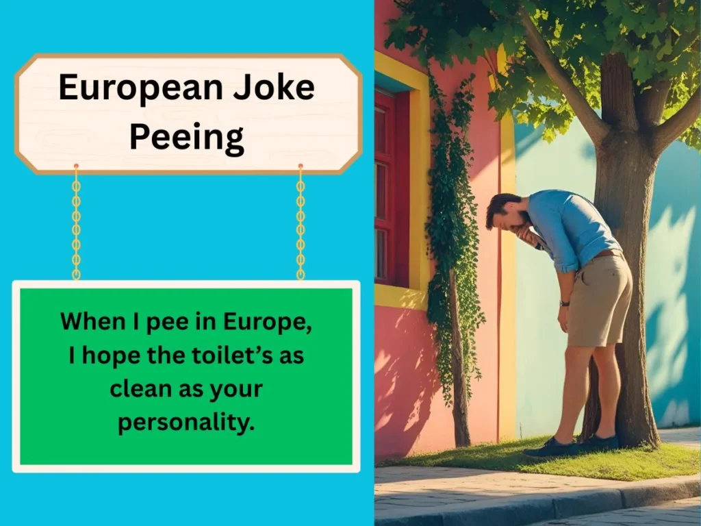 European Joke Peeing