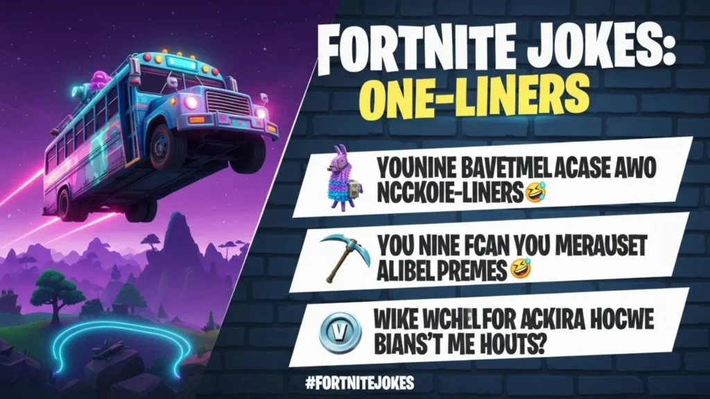 Fortnite Jokes One Liners (Short & Viral)