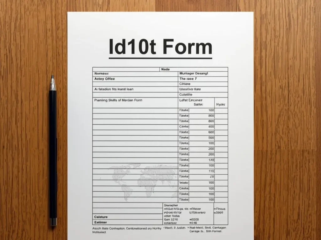 Id10t Form Funny