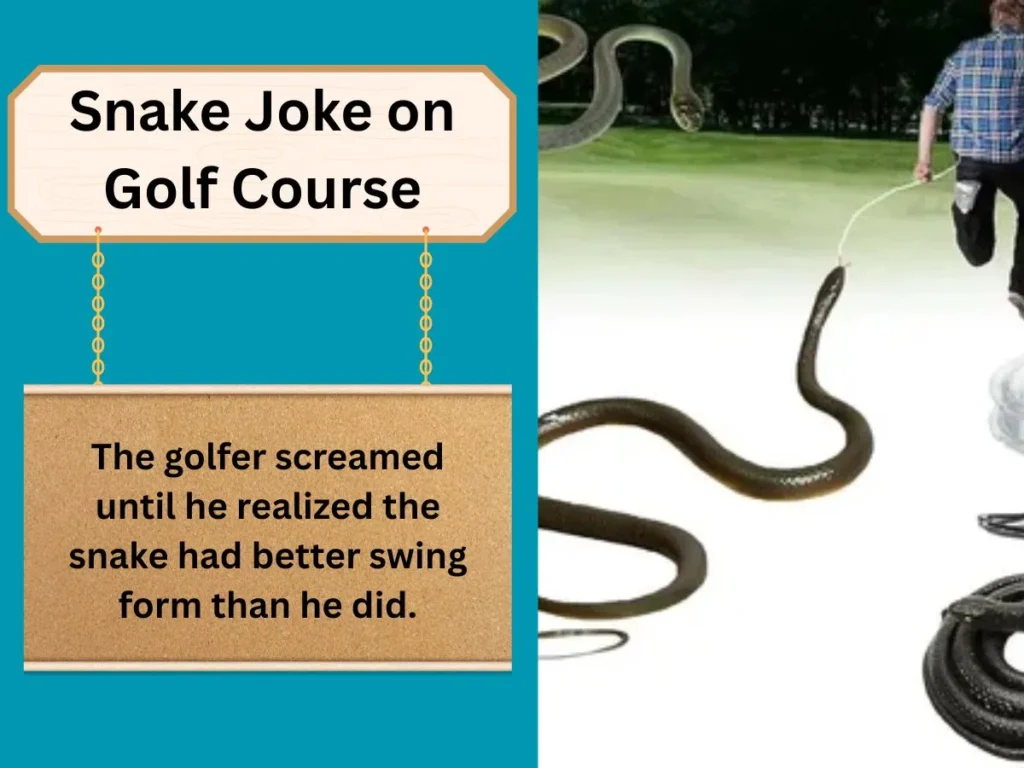Snake Joke on Golf Course