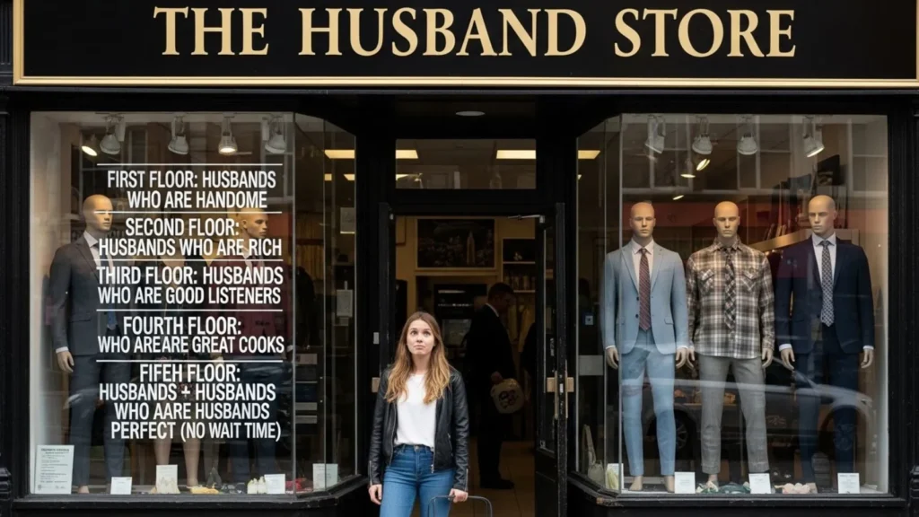 The Husband Store Joke Meaning