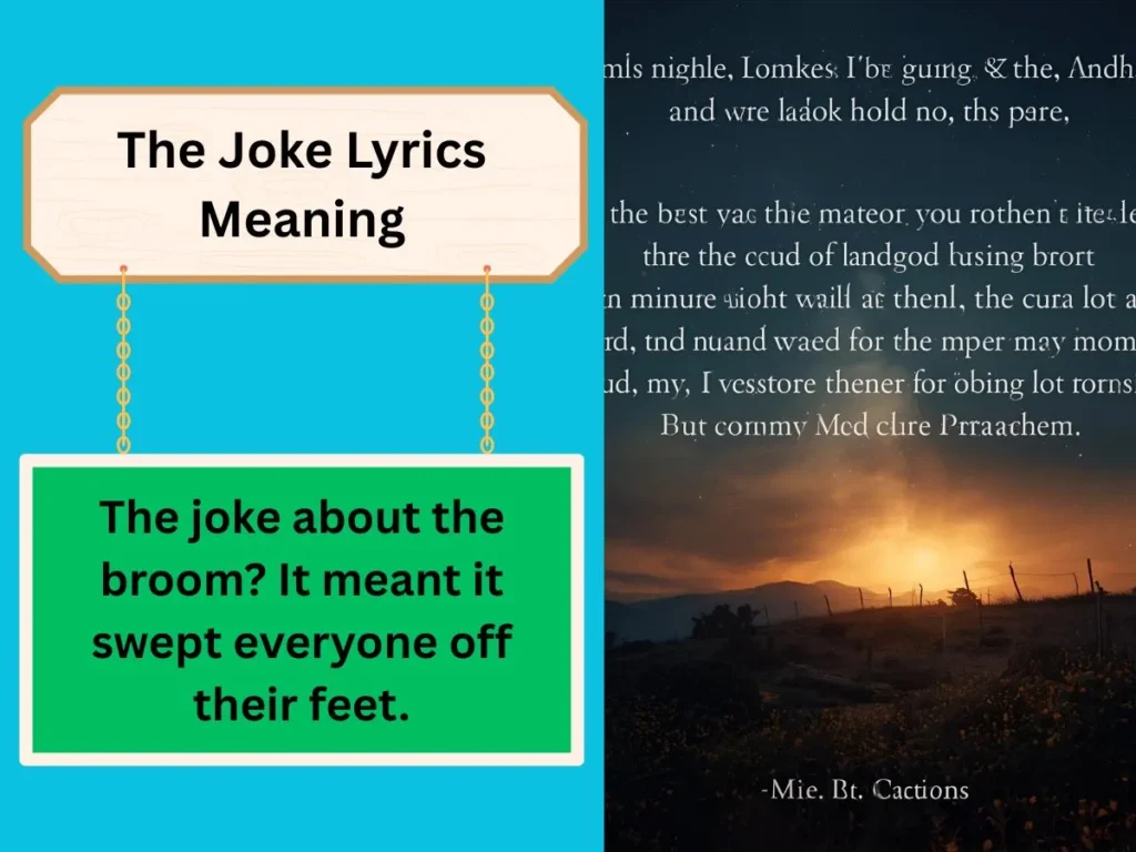 The Joke Lyrics Meaning
