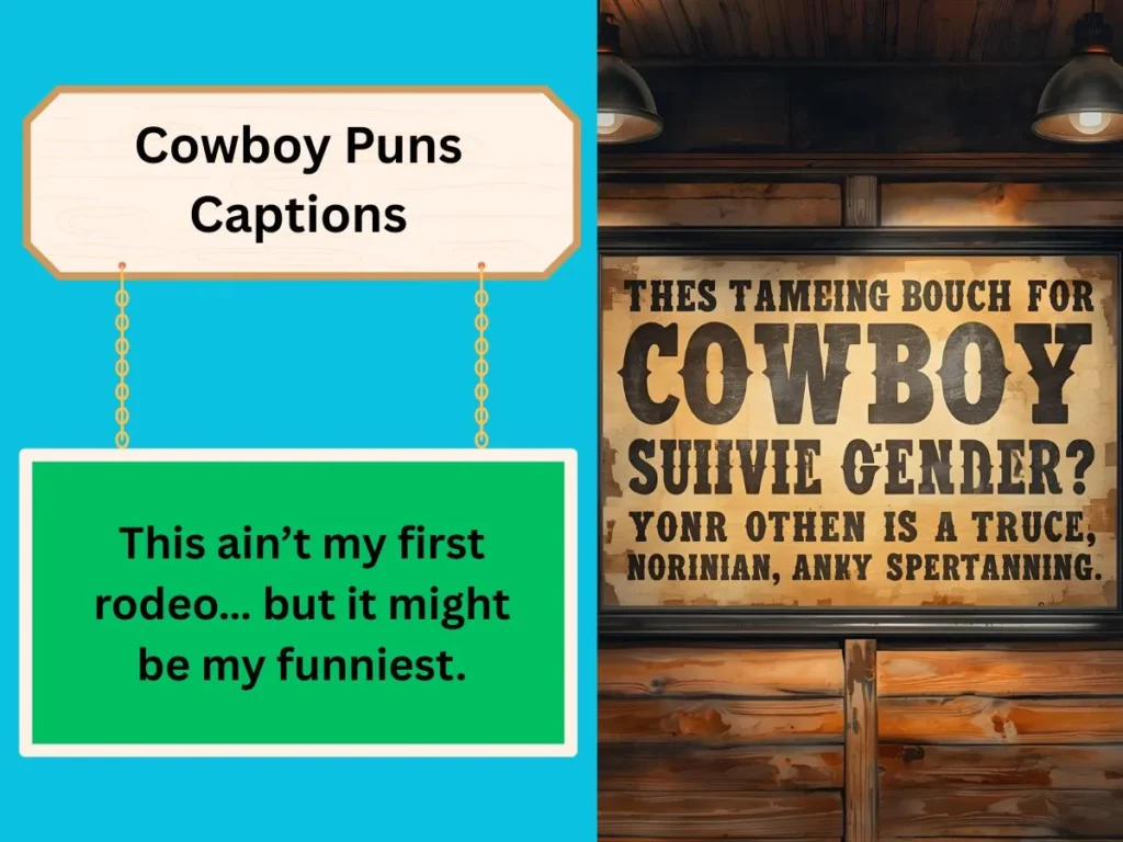 Cowboy Puns Captions