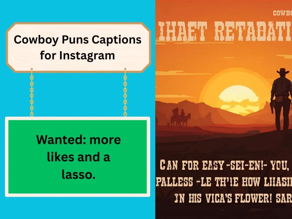 Cowboy Puns Captions for Instagram