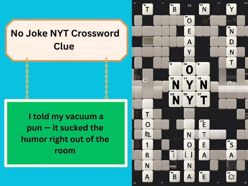 No Joke NYT Crossword Clue 