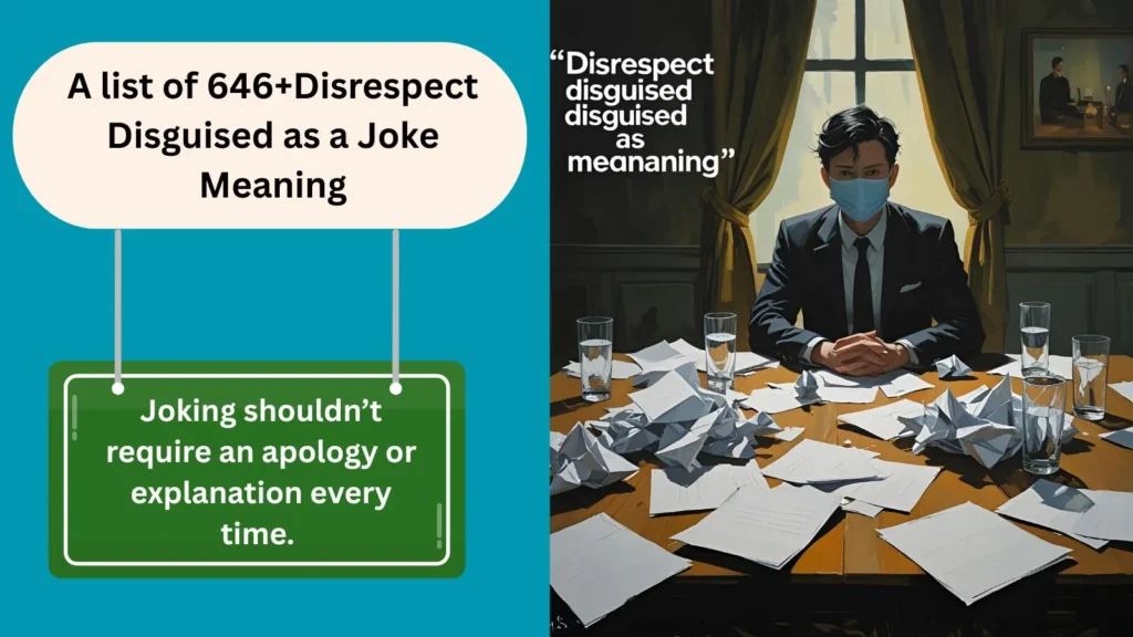 Disrespect Disguised as a Joke Meaning