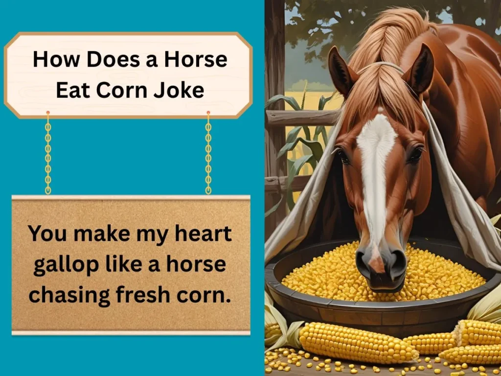 How Does a Horse Eat Corn Joke