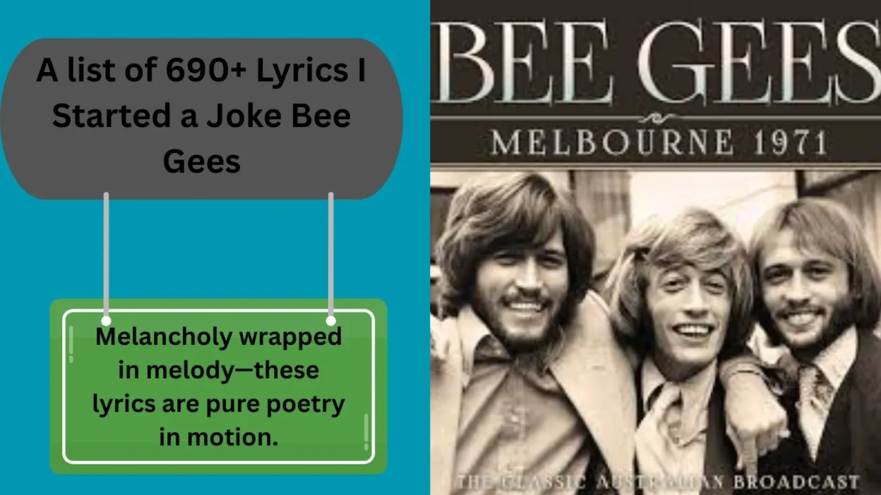 Lyrics I Started a Joke Bee Gees