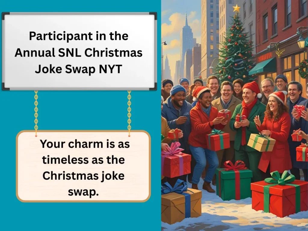 Participant in the Annual SNL Christmas Joke Swap NYT