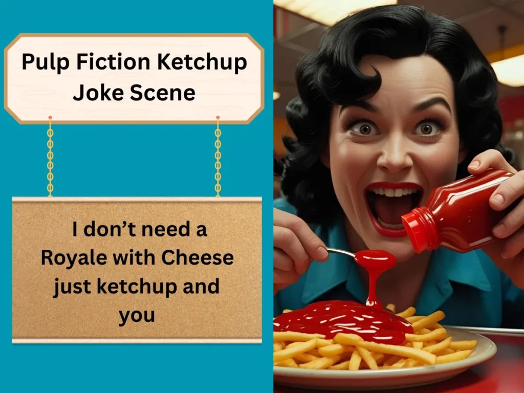 Pulp Fiction Ketchup Joke Scene