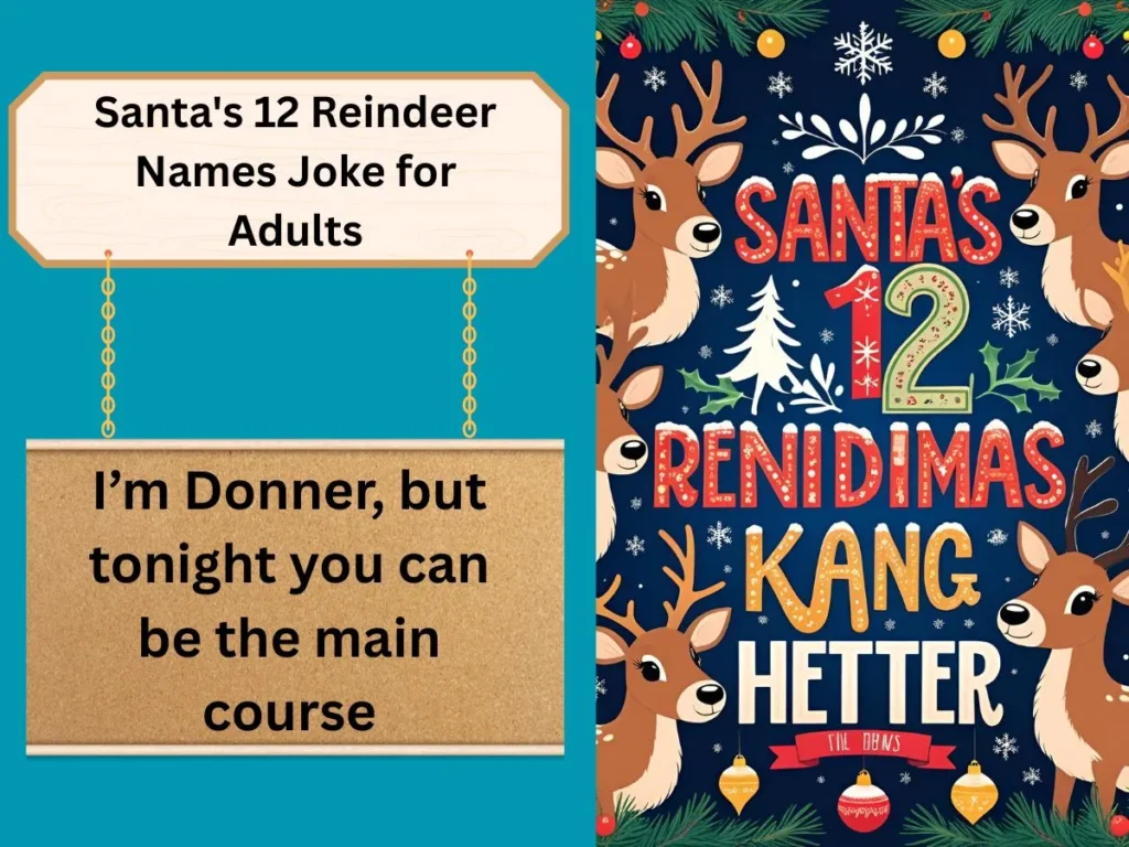 Santa's 12 Reindeer Names Joke for Adults