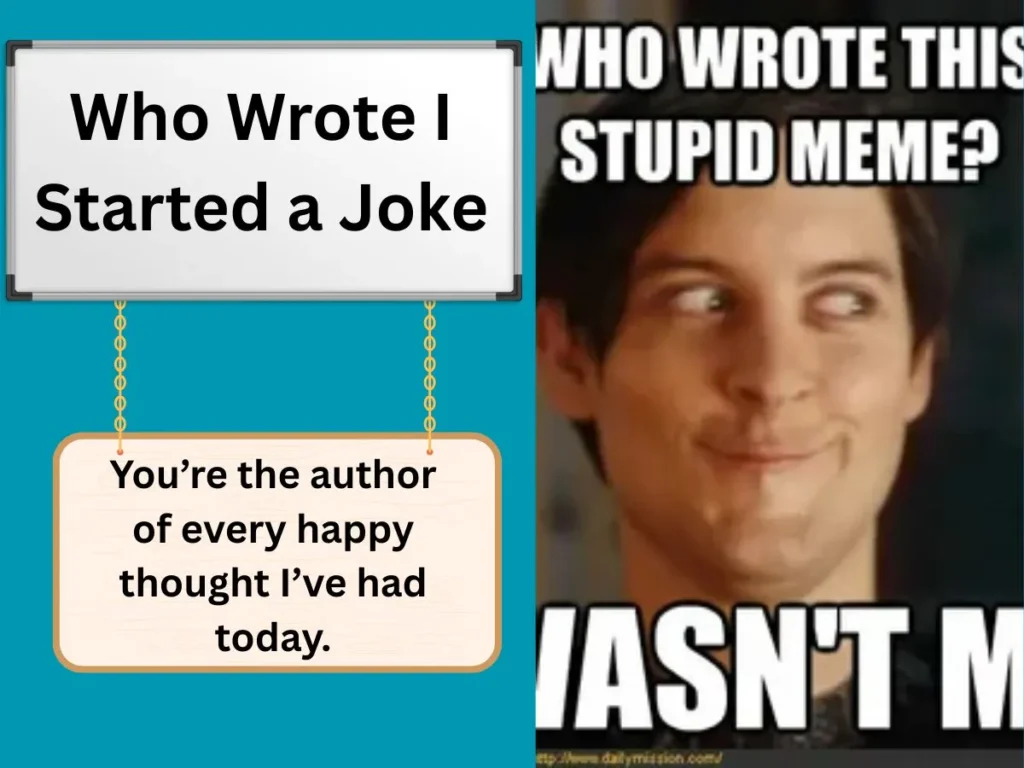 Who Wrote I Started a Joke