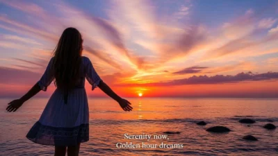 Peaceful Sunset Captions